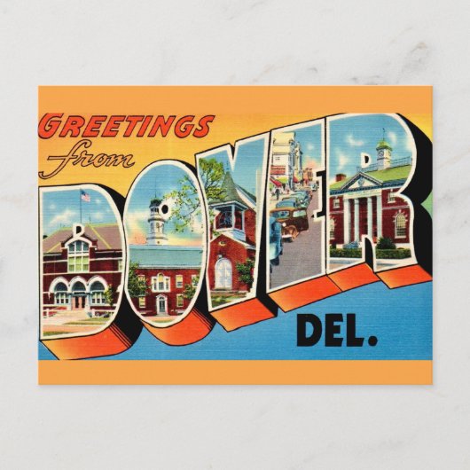 Groeten Dover Delaware  Briefkaart (Voorkant)