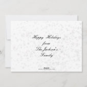 Groeten: elegante blauwe dove feestdagenkaart (Achterkant)