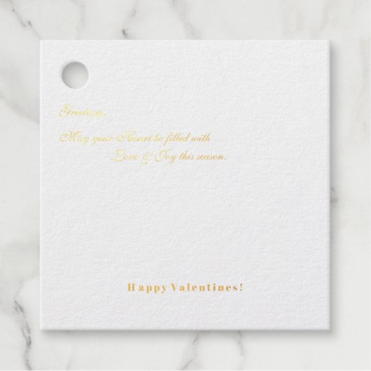 Groeten! Gelukkig Valentijn Bedankjes Labels (Voorkant)