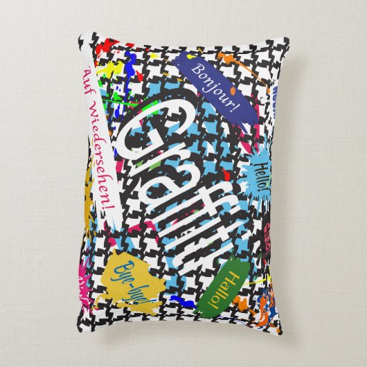 Groeten Graffiti Accent Kussen (Achterkant (Verticaal))