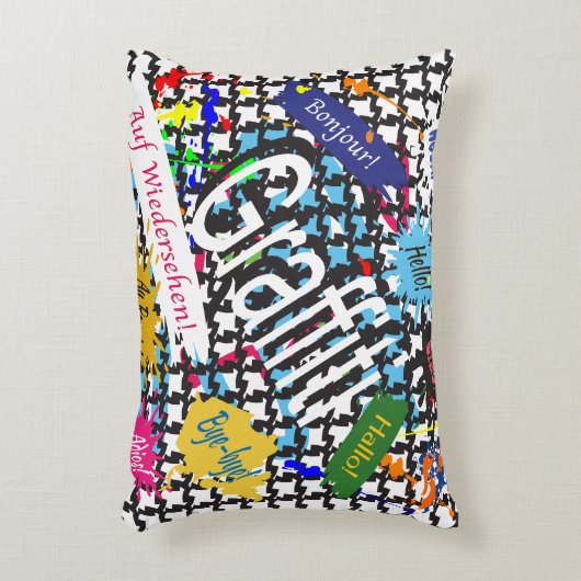 Groeten Graffiti Accent Kussen (Voorkant(Verticaal))