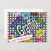 Groeten Graffiti Feestdagenkaart (Voorkant / Achterkant)