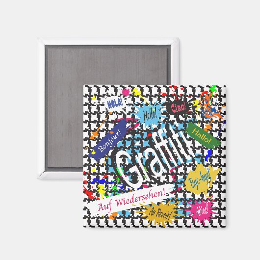 Groeten Graffiti Magneet (Voorkant / Achterkant)