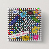 Groeten Graffiti Vierkante Button 5,1 Cm (Voorkant)