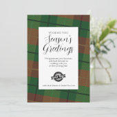 Groeten Groenen Groen Pset voor zakelijke Logo Feestdagenkaart (Staand voorkant)