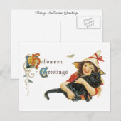  groeten Halloween Briefkaart (Voorkant / Achterkant)