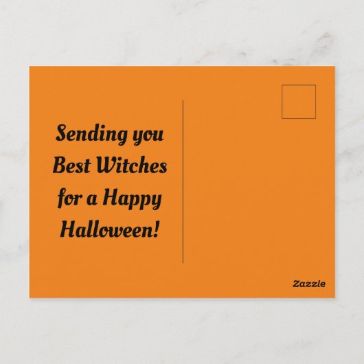  groeten Halloween Briefkaart (Achterkant)
