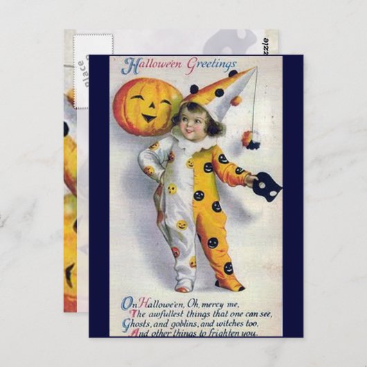  groeten Halloween Briefkaart (Voorkant / Achterkant)