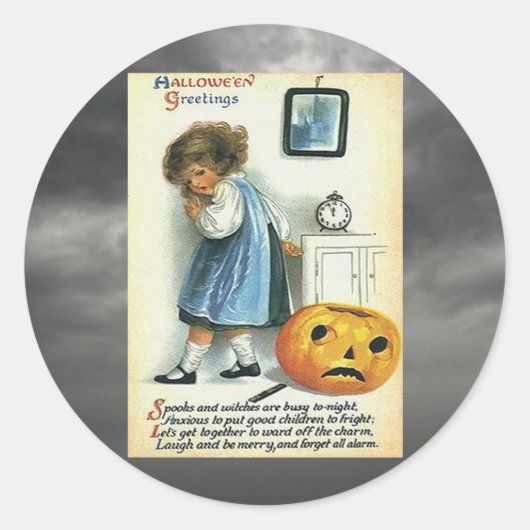  groeten Halloween Ronde Sticker (Voorkant)