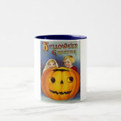  groeten Halloween Tweekleurige Koffiemok (Center)