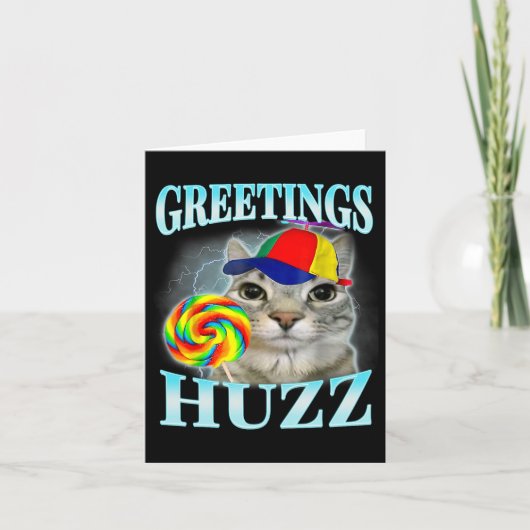 Groeten Huzz Grappig Gen Z Gen Alpha Slang Meme  Kaart (Voorkant)
