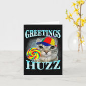 Groeten Huzz Grappig Gen Z Gen Alpha Slang Meme  Kaart (Gele Bloem)