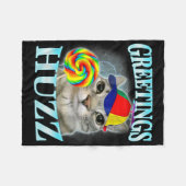 Groeten Huzz Grappige Gen Z Gen Alpha Slang Meme Fleece Deken (Voorkant (Horizontaal))