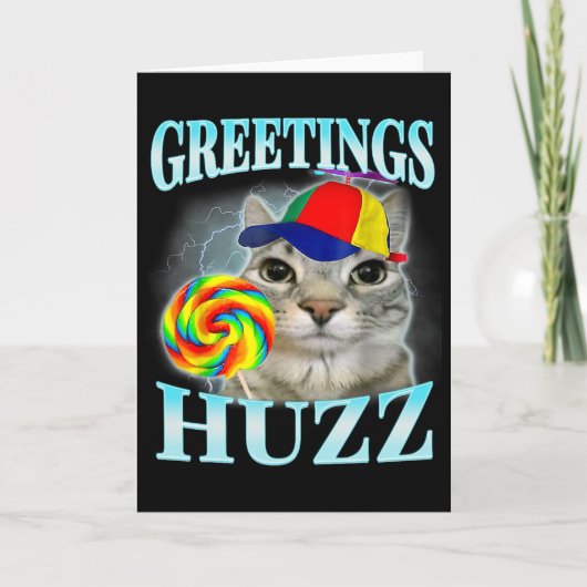Groeten Huzz Grappige Gen Z Gen Alpha Slang Meme  Kaart (Voorkant)