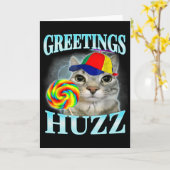 Groeten Huzz Grappige Gen Z Gen Alpha Slang Meme  Kaart (Gele Bloem)