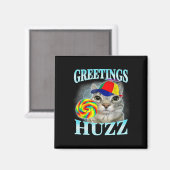 Groeten Huzz Grappige Gen Z Gen Alpha Slang Meme Magneet (Voorkant / Achterkant)