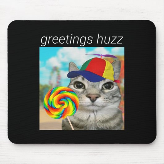 Groeten Huzz Grappige Gen Z Gen Alpha Slang Meme Muismat (Voorkant)