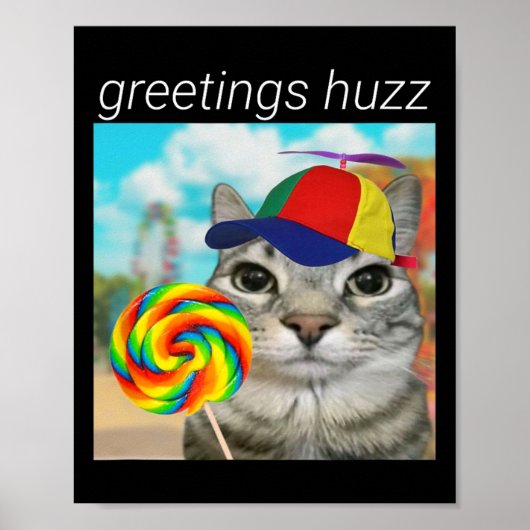 Groeten Huzz Grappige Gen Z Gen Alpha Slang Meme Poster (Voorkant)