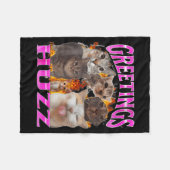 Groeten Huzz Grappige Kat Meme Bootleg Grafisch Ma Fleece Deken (Voorkant (Horizontaal))