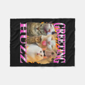 Groeten Huzz Grappige Kat Meme Bootleg Grafisch Ma Fleece Deken (Voorkant (Horizontaal))