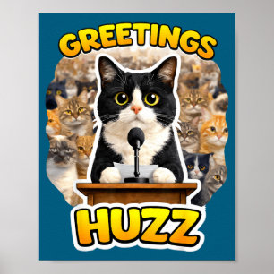 Groeten Huzz Lollip Domme Katten Meme Grappige Tux Poster