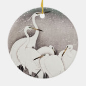  Groeten In De Sneeuw Ohara Koson Japan Kunst Keramisch Ornament (Achterkant)