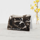 Groeten kaart auto crash humor (Gele Bloem)