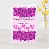 Groeten Kaart - Gefeliciteerd met de nieuwe baan (Gele Bloem)
