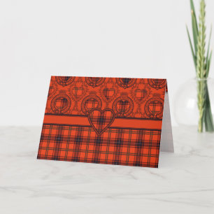 Groeten Kaart Scottish Tartan Heart Wemyss
