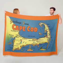 Groeten Kaart van Cape Cod Fleece Deken