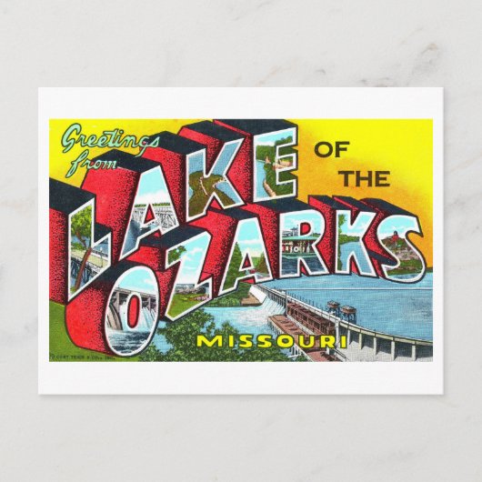  groeten: Lake of the Ozarks, Missouri Briefkaart (Voorkant)