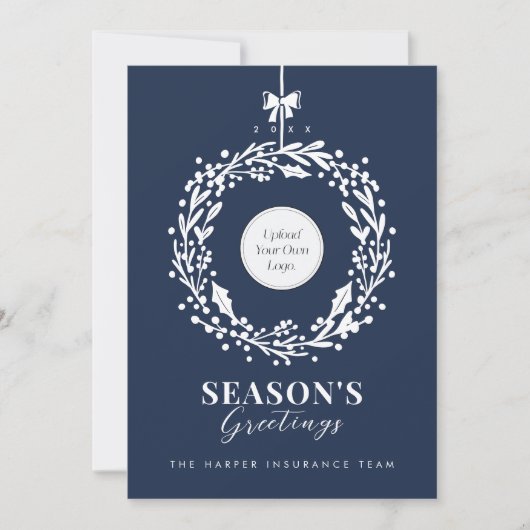 Groeten Logo & foto's van het seizoen Feestdagenkaart (Voorkant)
