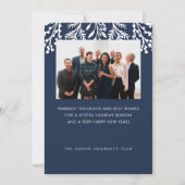 Groeten Logo & foto's van het seizoen Feestdagenkaart (Achterkant)