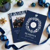 Groeten Logo & foto's van het seizoen Feestdagenkaart