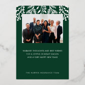 Groeten Logo & foto's van het seizoen Folie Feestdagenkaart (Achterkant)