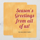 Groeten met de feestdagen feestdagenkaart (Voorkant / Achterkant)