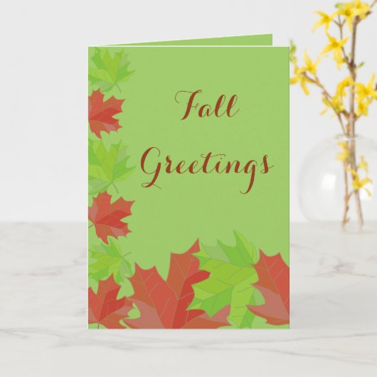 Groeten met groene kleppen kaart (Gele Bloem)