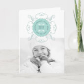 Groeten met Nieuwjaar Blauwe Zeehond Foto Feestdagen Kaart (Voorkant)