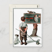  groeten met oude bandenkaart briefkaart (Voorkant / Achterkant)