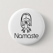 Groeten - Namaste Ronde Button 5,7 Cm (Voorkant)