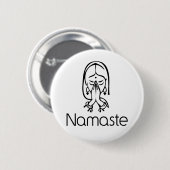 Groeten - Namaste Ronde Button 5,7 Cm (Voorkant /achterkant)