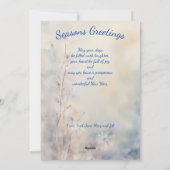 Groeten natuur: Gepersonaliseerde Waterverf Wash Feestdagenkaart (Achterkant)