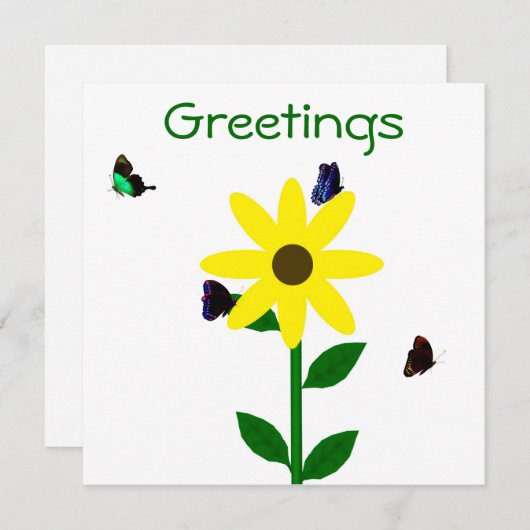 Groeten Notecard Feestdagenkaart (Voorkant / Achterkant)