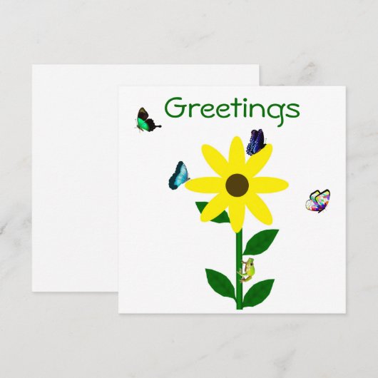 Groeten Notecard Feestdagenkaart (Voorkant / Achterkant)