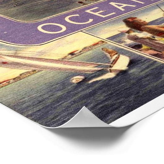 Groeten Ocean City NJ  stijl Poster (Hoek)