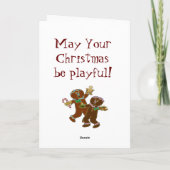 Groeten of de GIFT van de Kunst van Kerstmis van Feestdagen Kaart (Achterkant)