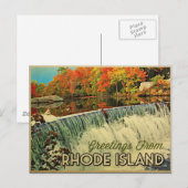 Groeten op Rhode Island Briefkaart (Voorkant / Achterkant)
