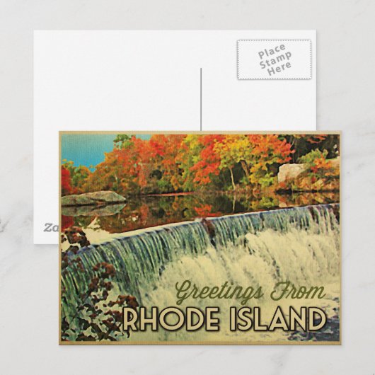 Groeten op Rhode Island Briefkaart (Voorkant / Achterkant)