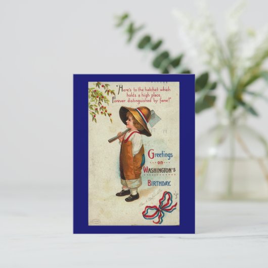 Groeten over wasdag briefkaart (Staand voorkant)