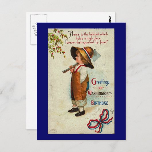 Groeten over wasdag briefkaart (Voorkant / Achterkant)